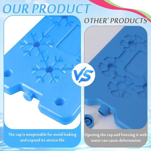 Ice Packs for Lunch Boxes, 1Plusselect 3 Pack Reusable Slim Ice Packs for Cooler - 6.3" x 0.6" x 3.9" (each), Quick Freeze and Space Saving Freezer Lunch Ice Packs for Camping and Fishing in Kuwait