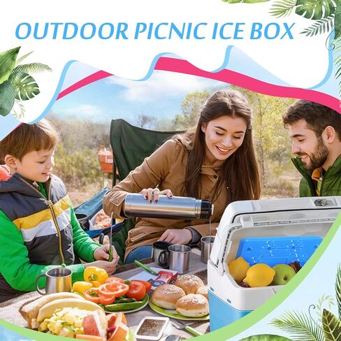 Ice Packs for Lunch Boxes, 1Plusselect 3 Pack Reusable Slim Ice Packs for Cooler - 6.3" x 0.6" x 3.9" (each), Quick Freeze and Space Saving Freezer Lunch Ice Packs for Camping and Fishing in Kuwait
