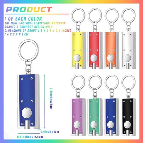 8 Pcs Mini Keychain Flashlight Bulk LED Keychain Light Tiny Flashlight Key Chain Small Flashlight for Outdoor Camping Hiking Equipment and Emergency Lighting(Multicolor) in Saudi Arabia
