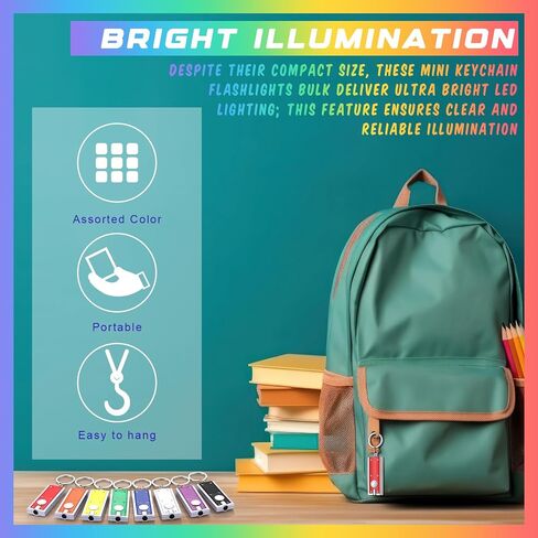 8 Pcs Mini Keychain Flashlight Bulk LED Keychain Light Tiny Flashlight Key Chain Small Flashlight for Outdoor Camping Hiking Equipment and Emergency Lighting(Multicolor) in Saudi Arabia