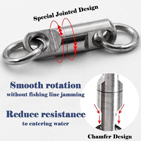 Heavy Duty Swivels Fishing Tackle, 10pcs Big Game Bullet Swivels Saltwater for Surf Fishing Sea Catfish in Saudi Arabia