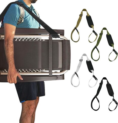 4 عبوات من أحزمة الحمل - أحزمة كرسي الشاطئ القابلة للطي - أحزمة حمل كرسي الكتف - حزام حمل بديل قابل للتعديل لحقائب الظهر والشواطئ والنزهات الصيفية وملحقات التخييم في الهواء الطلق (4 ألوان) in Kuwait