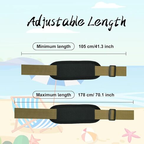 4 عبوات من أحزمة الحمل - أحزمة كرسي الشاطئ القابلة للطي - أحزمة حمل كرسي الكتف - حزام حمل بديل قابل للتعديل لحقائب الظهر والشواطئ والنزهات الصيفية وملحقات التخييم في الهواء الطلق (4 ألوان) in Kuwait