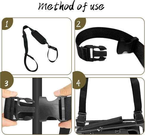 4 عبوات من أحزمة الحمل - أحزمة كرسي الشاطئ القابلة للطي - أحزمة حمل كرسي الكتف - حزام حمل بديل قابل للتعديل لحقائب الظهر والشواطئ والنزهات الصيفية وملحقات التخييم في الهواء الطلق (4 ألوان) in Kuwait