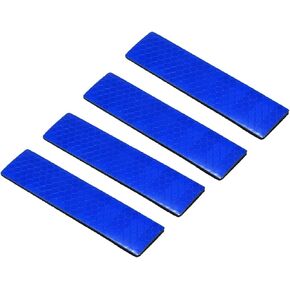 PATIKIL Reflective Patch 1"x4", 4 Pcs Hook & Loop Fastener Safety Appliques for Night Sportsperson Worker Hiker, Blue