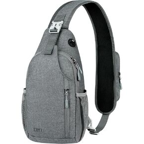 Voova Crossbody Sling Backpack Sling Bag for Men Women, Travel Hiking Chest Bag Daypack, Small over the Shoulder Backpack