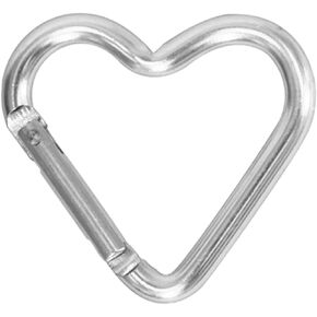 Heart Snap Hooks Carabiner Hook Clip Key Holder Aluminum Alloy Keychain Clips for Outdoor Traveling Walking Aluminum Heart Shaped Carabiner Clip Outdoor Camping Hiking Travel
