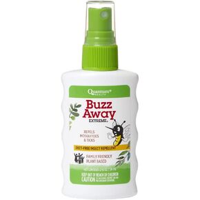 Quantum Health Buzz Away Extreme Insect Repellent|DEET Free Spray|Repels Mosquitos and Ticks|Formulated with Powerful Combo of Essential Oils|Safe for Kids|2 Ounce