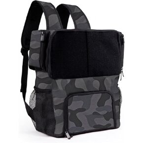 Cornhole Backpack Camo with Cooler Compartment, Holds up to 3-4 Sets (12-16 Bags), Bottle Opener, Cooler Holds up to 12 cans