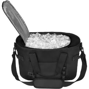 20 Cans Insulated Cooler Bag, Collapsible Leakproof Outdoor Camping Cooler with Zippered, Reusable Portable Grocery Cooler Bags for Travel, Picnic, Camping, Kayaking