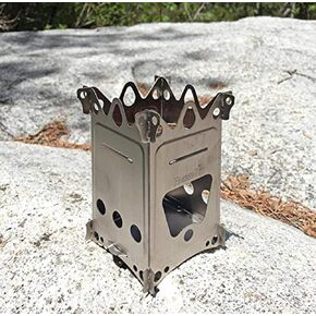 Fireant Stainless Steel Stove- Lightweight, Multi-Fuel, Packs Flat for Hiking,Hunting, Survival Packs, and Camping Small