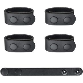 حافظات أحزمة للحزام المزدوج، حافظات أحزمة واجب سوداء لقانون الشرطة، حافظة من السيليكون لحزام 2¼ بوصة، ملحقات شبكة أمان مخفية للحمل مع أزرار كبس (4 عبوات) in Kuwait