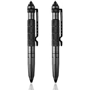 2PCS Tactical Pen Aluminum Self Defense Pen with Glass Breaker Writing Survival Tool