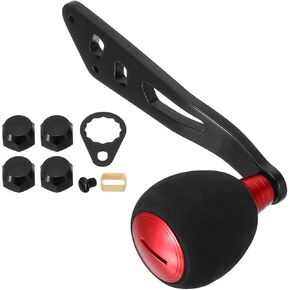 PATIKIL Baitcasting Power Handle, Aluminum Alloy Fishing Reel Rocker Handle EVA Knob Grip Replacement Parts for Rocker Arm Accessories