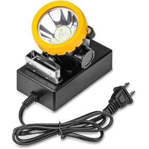 Safety Mining Light Headlamp Explosion Proof Coal Miner Headlight Mining Light Waterproof Coon Hunting Lights Rechargeable Coal Work Light for Hard hat (Black)