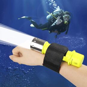 BESTSUN 1800Lm Professional Diving Flashlight Super Bright LED Diving Swimming Light Waterproof Underwater Diver Submarine Torch Scuba Safety Lights Dive Lamp (Battery not inlcuded)