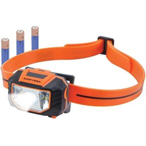 Klein Tools 56220 LED Light, Hard Hat Headlamp, Flood and Spot Light Tilts 45 Degrees, Anti-Slip Strap, for Work and Outdoor Hiking, Camping