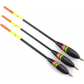 3Pcs Wooden Fishing Float，CRQ Durable Bobbers Balsa Spring Bobbers Oval Stick Floats Slip Bobbers for Crappie Panfish Walleyes 3Pcs 1.5+6g 1.5+5g 1.5+4g