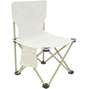 Small Camping Chair,Picnic chair, Ultralight Folding Camping Chair, Rich Pockets, Outdoor Camping, Beach, Fishing, Picnic, Lawn, Concert, Hiking Foldable Camping Chair(off-white)