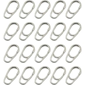 100PCS Stainless Connector Fishing Rings Snap High Strength Split Ring Saltwater Swivel Steel Split Ring