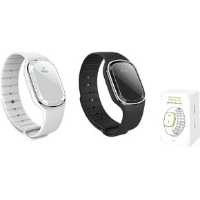 Ultrasonic Mosquito Repellent Bracelet Watch, USB Rechargeable Anti Mosquito Repeller Wristband Suitable for Adults and Kids - Mosquito Insect Repellent Band (1 Pack, White+Black) (M1)