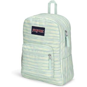 JanSport Cross Town Backpack 17" x 12.5" x 6" - Simple Bag for Everyone with 1 Main Compartment, Front Utility Pocket - Premium Class Accessories - 70s Space Dye Fresh Mint