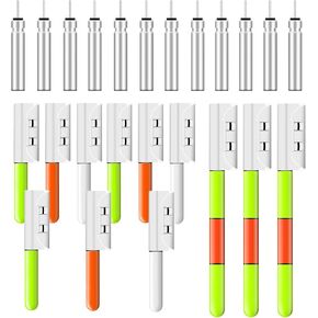 12 جهاز كمبيوتر شخصى LED الصيد توهج العصي ليلة الصيد سترايك تنبيه توهج عصا لدغة إنذار مقاوم للماء قضيب مضيء تلميح توهج العصي أنبوب معالجة لصيد الأسماك البحرية قضيب البطارية وشملت in Kuwait