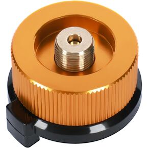 Butane Fuel Canister Adapter Camping Backpacking Gas Stove Adapter Butane Gas Adapter Convert Connector Bonet Type Nozzle Input EN417 Lindal Valve Output for Camping Hiking Fishing