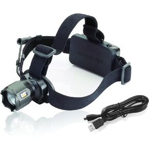 Cat CT4205 380 Lumen Rechargeable CREE LED Focusing Headlamp with Adjustable Angle Head (Black), Small