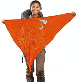 Yellowstone National Park Map Survival Bandana - Ultralight Emergency Navigation Scarf - Lightweight Signal Blaze Orange Hiking Camping