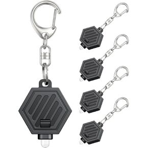 Uniclife 5 Pack LED Keychain Flashlight Mini LED Keychain Light 12 Lumen Portable Ultra Bright Battery Powered Key Ring Torch for Outdoor Camping Party Hiking and Emergency Lighting