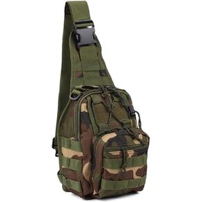 EcoGear FX Tactical Shoulder Bag - EDC Military Molle Backpack Bag Perfect as a Range Pack for Every Day Carry (Army Green)