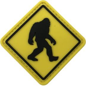 Bigfoot Walks Hide and Seek Tactical Funny Patch I believe Hook Fastener Backing (Black background)