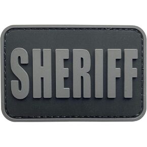 Sheriff Patch Large PVC Rubber for Tactical Vests Jackets Uniform Hats Caps Shoulder Plate Carrier