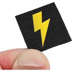 Mini Lightning Bolt Tactical Laser-Cut Patch [Black, Yellow]