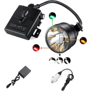 Coon Hunting Lights, Hunting Headlamp for Coyotes Hog Predators, Rechargeable & Waterproof, 6 Lighting Modes, 4 Powerful LEDs (White Red Green Amber) for Night Working
