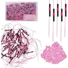 Bobber Stops for Fishing Floats, 100Pcs Slip Bobber Stop Knots with Plastic Beads for Fishing Line or Fishing Leader Saltwater Freshwater Fishing Tackle