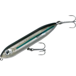 Heddon Super Spook Topwater Fishing Lure for Saltwater and Freshwater, Silver Mullet, Super Spook Jr (1/2 oz)