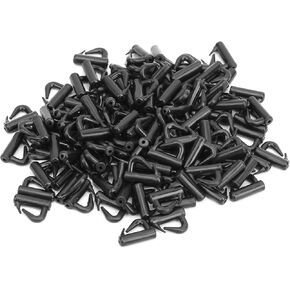 life 120Pcs Plastic Clevis Rotates Snaps in Black, Fast Change Snaps Hose Fittings Fishing Tackle