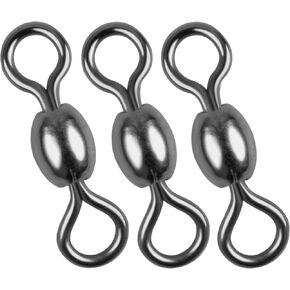 Fishing Barrel Swivel,100pcs Fishing Crane Swivels High Strength Barrel Solid Ring Fishing Tackle Line Connector Swivels for Saltwater Freshwater 30LB-96LB