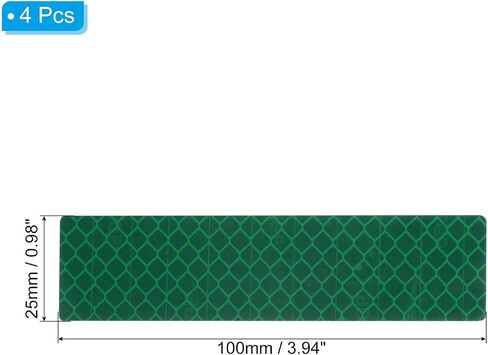 PATIKIL Reflective Patch 1"x4", 4 Pcs Hook & Loop Fastener Safety Appliques for Night Sportsperson Worker Hiker, Blue in Saudi Arabia