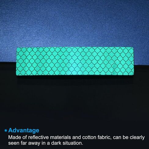 PATIKIL Reflective Patch 1"x4", 4 Pcs Hook & Loop Fastener Safety Appliques for Night Sportsperson Worker Hiker, Blue in Saudi Arabia
