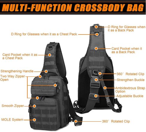 VIIDOO Tactical Molle Sling Bag for Men in Saudi Arabia