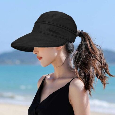 Women Beach Hat Wide Brim Summer Sun Fishing Hat UPF 50+ Protection Zip Off 2 in 1 Visors Packable for Outdoor Travel Camping in Kuwait