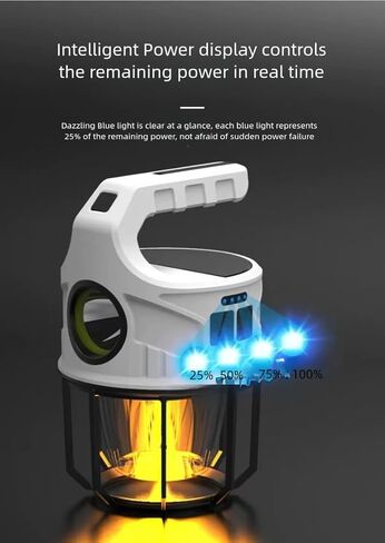500LM, Lightweight Solar Camping Lights & Lanterns, Camping Lantern Rechargeable Camping led Light, Dual Light,IPX4 Waterproof, Power Outage Light, Emergency Power, Outdoor, Hiking, Fishing(Frosting) in Kuwait