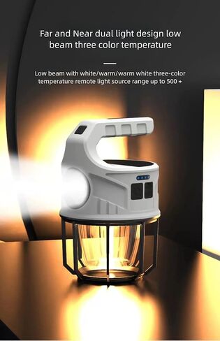 500LM, Lightweight Solar Camping Lights & Lanterns, Camping Lantern Rechargeable Camping led Light, Dual Light,IPX4 Waterproof, Power Outage Light, Emergency Power, Outdoor, Hiking, Fishing(Frosting) in Kuwait
