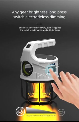 500LM, Lightweight Solar Camping Lights & Lanterns, Camping Lantern Rechargeable Camping led Light, Dual Light,IPX4 Waterproof, Power Outage Light, Emergency Power, Outdoor, Hiking, Fishing(Frosting) in Kuwait