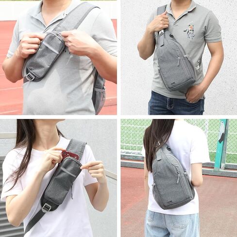 حقيبة ظهر Voova Crossbody Sling للرجال والنساء، حقيبة صدر للمشي لمسافات طويلة أثناء السفر، حقيبة ظهر صغيرة فوق الكتف in Kuwait