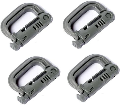 حلقة تسلق عسكرية Grimloc D-Ring Vest حقيبة الظهر سلسلة المفاتيح كليب المفاجئة أوراق الشجر الخضراء in Kuwait