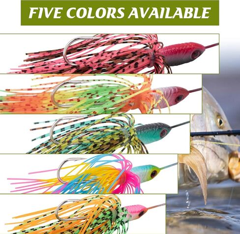 Goture الصيد السحر Buzzbaits، 5pcs الطعوم الطنانة، محاصر الطعوم الطنانة الصيد السحر، 3/4 أوقية Buzzbait عدة، الطعوم الدوار متعدد الألوان لسمك السلمون المرقط، باس الصيد المياه العذبة المياه المالحة in Saudi Arabia